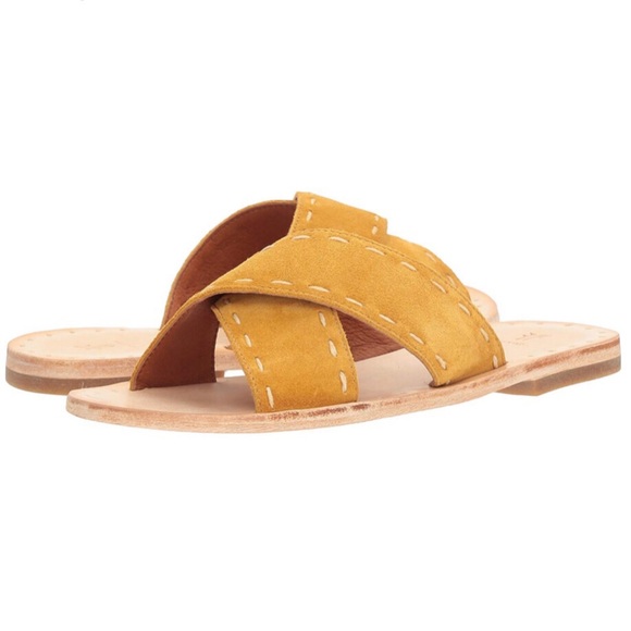 Frye Pickstitch Slide Avery Flat Sandals, Sz 8,8.5 - Picture 8 of 8